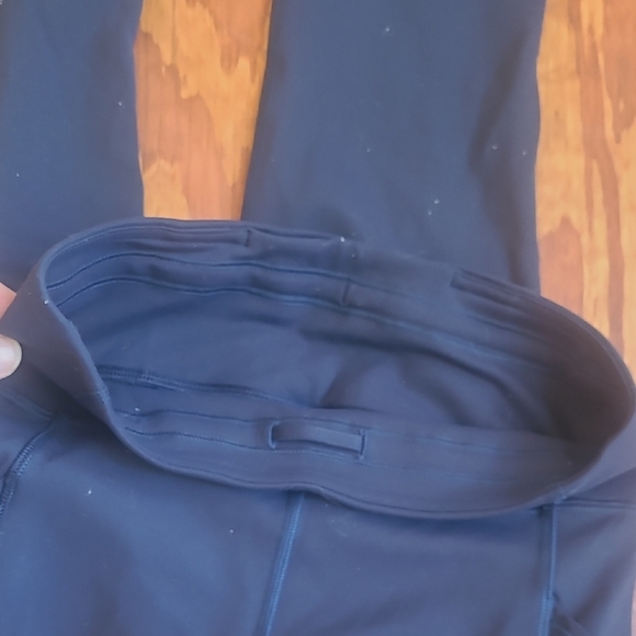 Lululemon Athletica Navy Dark Blue ⅞ Leggings Pants Drawstring Yoga Running - Picture 4 of 6